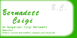 bernadett csigi business card